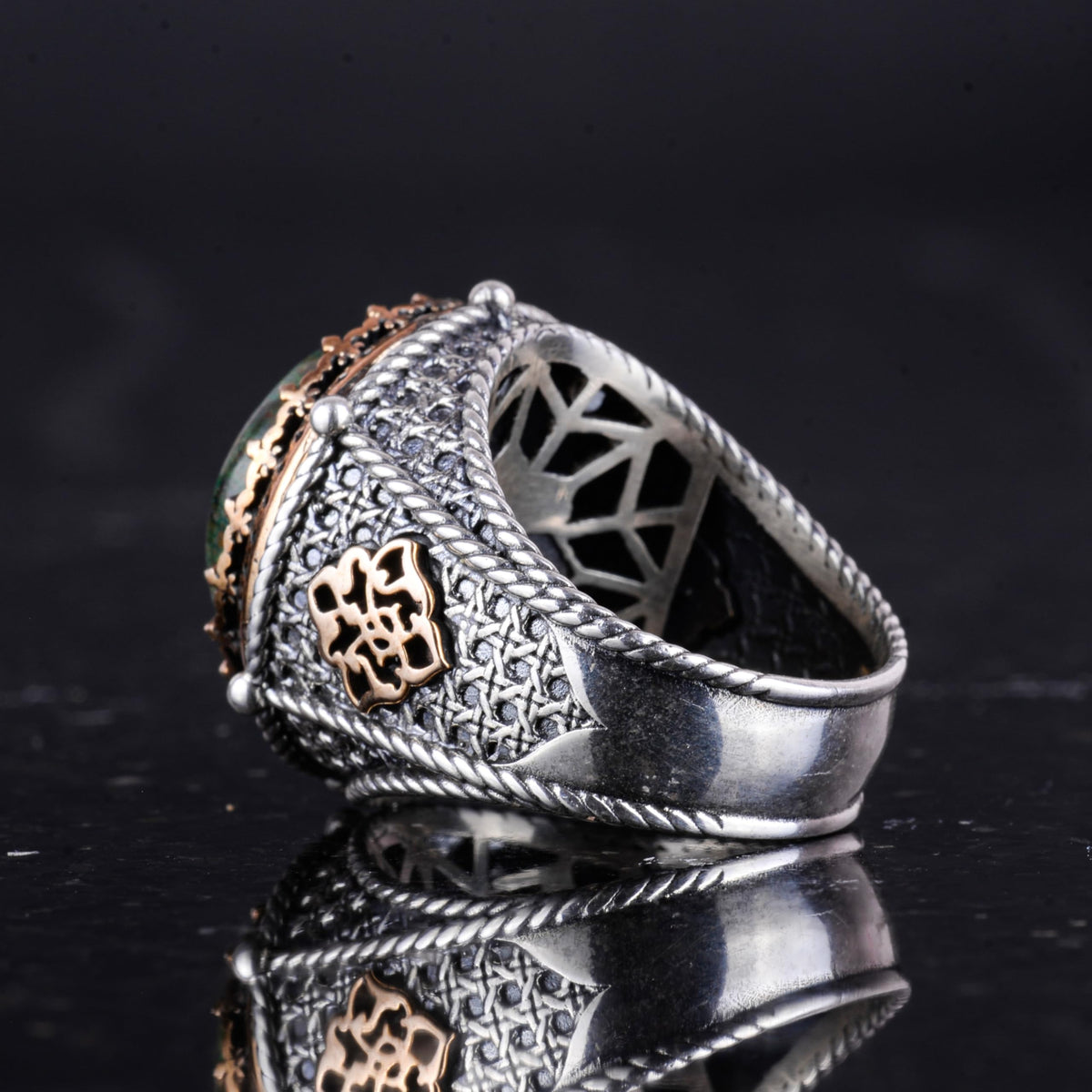 Kambo Natural Gemstone Handmade Ring - 925 Sterling Silver Ring — 7