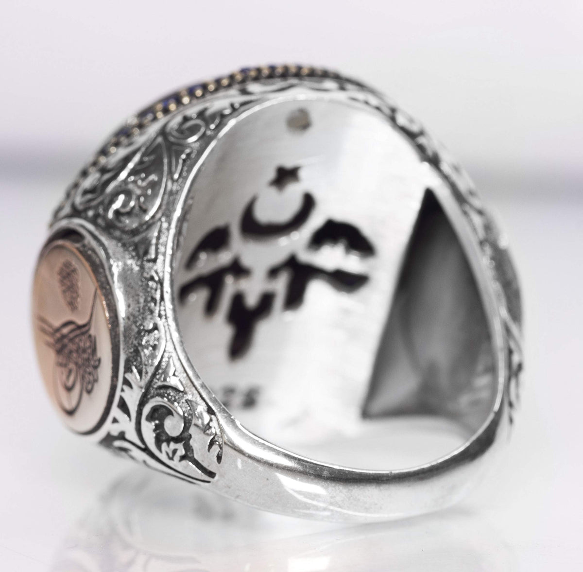 KAMBO Men's 925 Sterling Silver Ring - Ottoman Tughra — 4