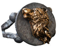 Wolf Bronze Piece Men's Statement Ring, Sterling Silver Ring For Men, Handmade Ring
