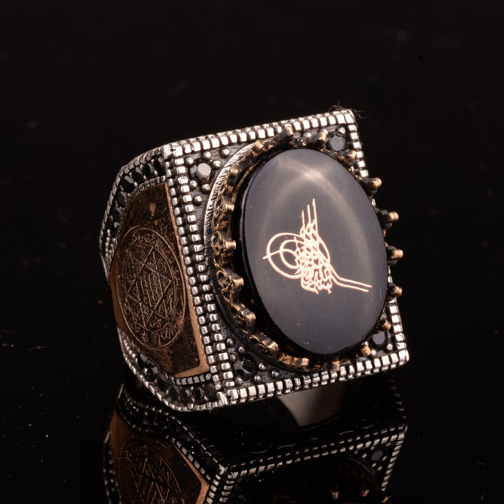 Star of David Ring - Ottoman Seal Ring - 925 Sterling Silver Ring — 4