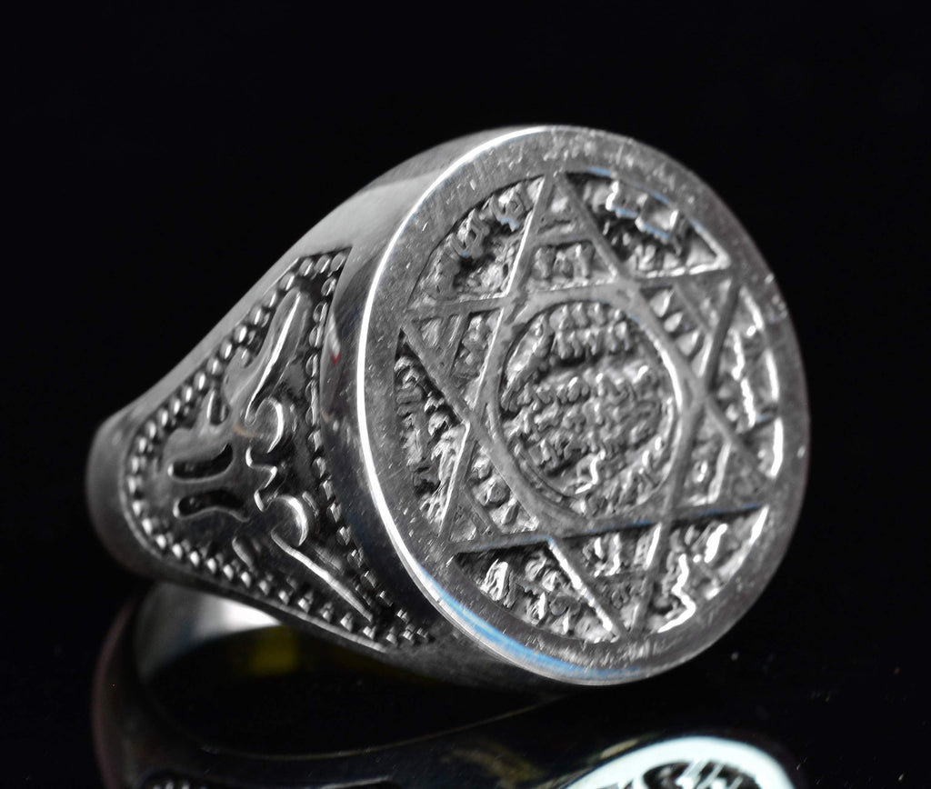 KAMBO Men's 925 Sterling Silver Star of David Ring - Jewish Symbol of Heritage and Faith — 3