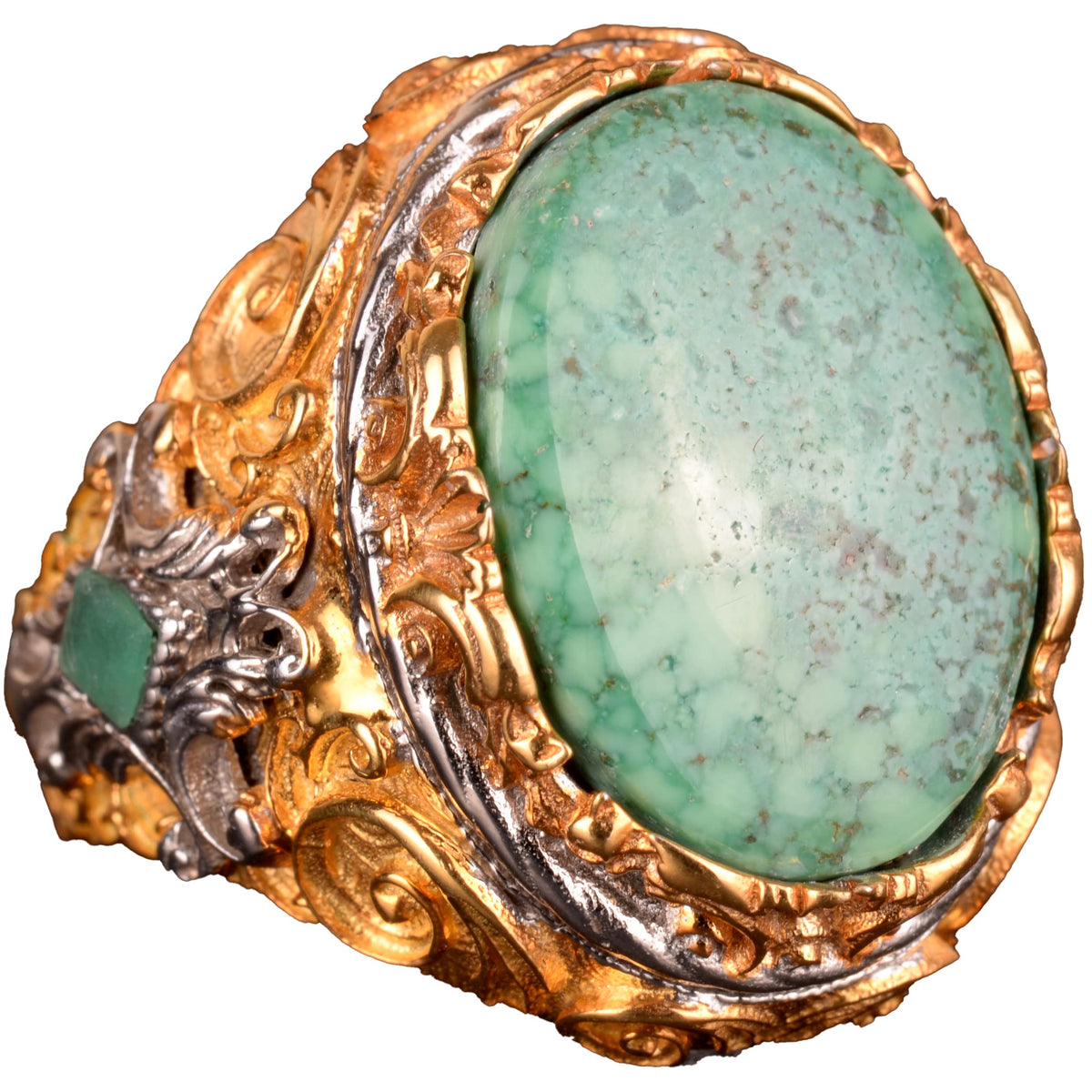 Real Arizona Turquoise Stone Ring (Model-3)