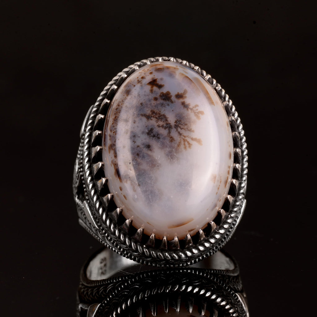 Natural Yemen Agate Stone Ring — 5
