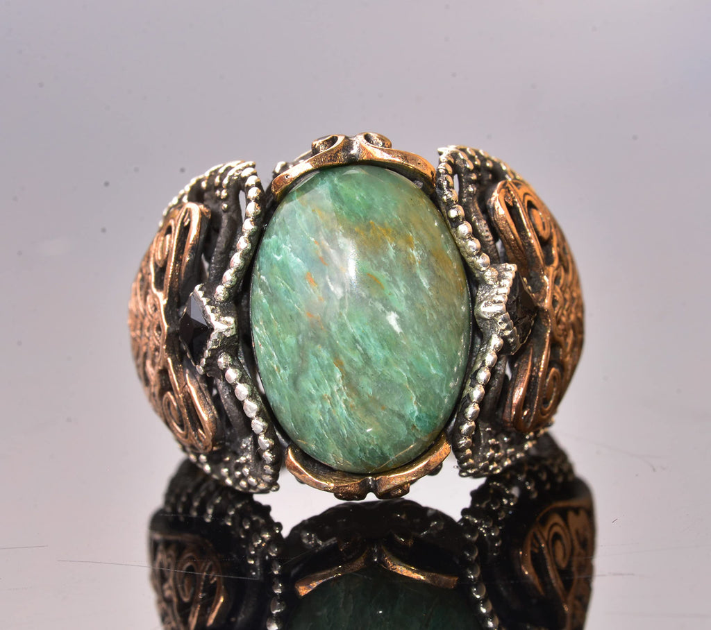 Bloodstone Natural Stone Ring — 2