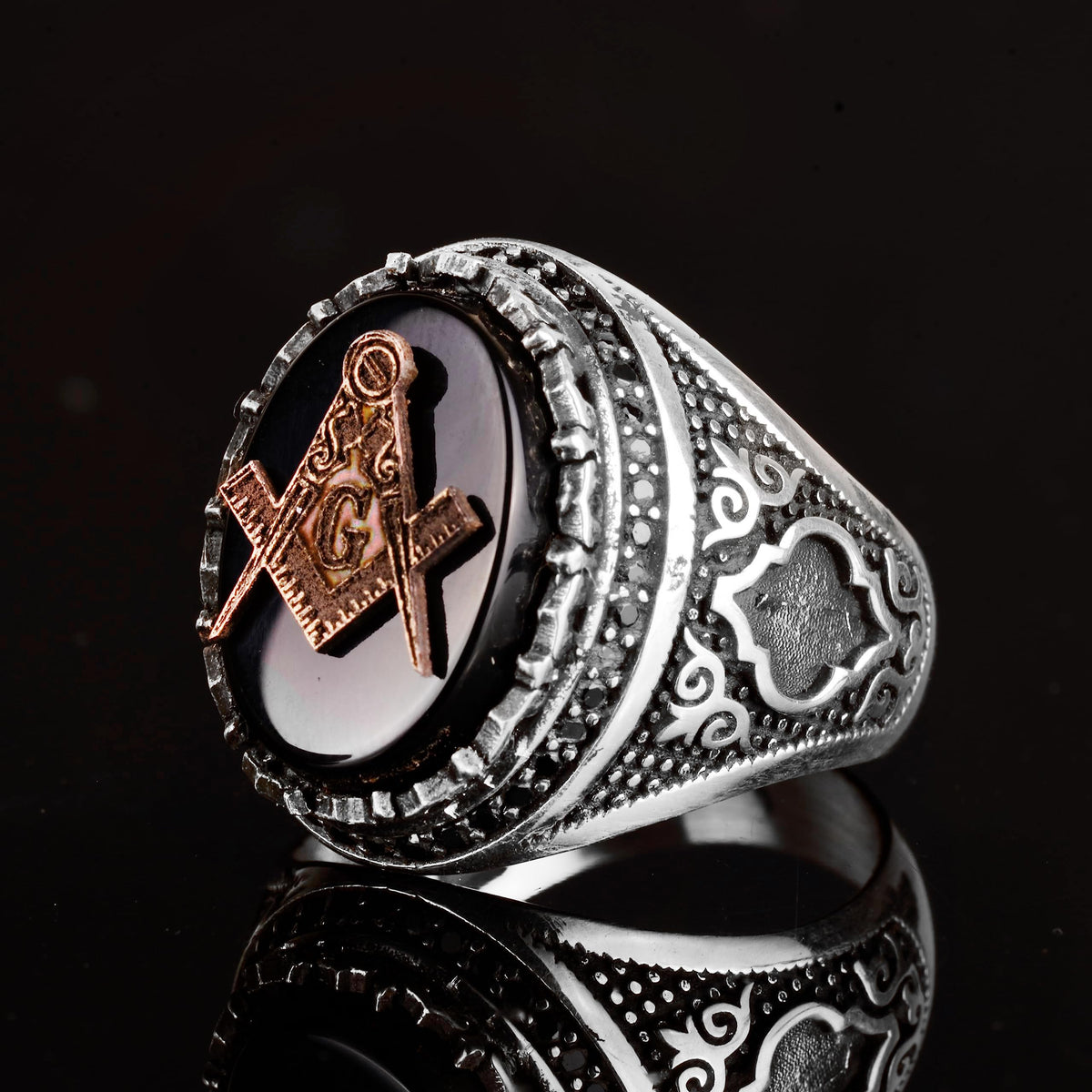 Mason Ring, 925 Sterling Silver Ring, Stylish Ring, Handmade Ring, Gift for Him — 3