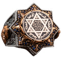 Handmade Star of Solomon Ring - 925 Sterling Silver Men's Ring, Star of David Symbol