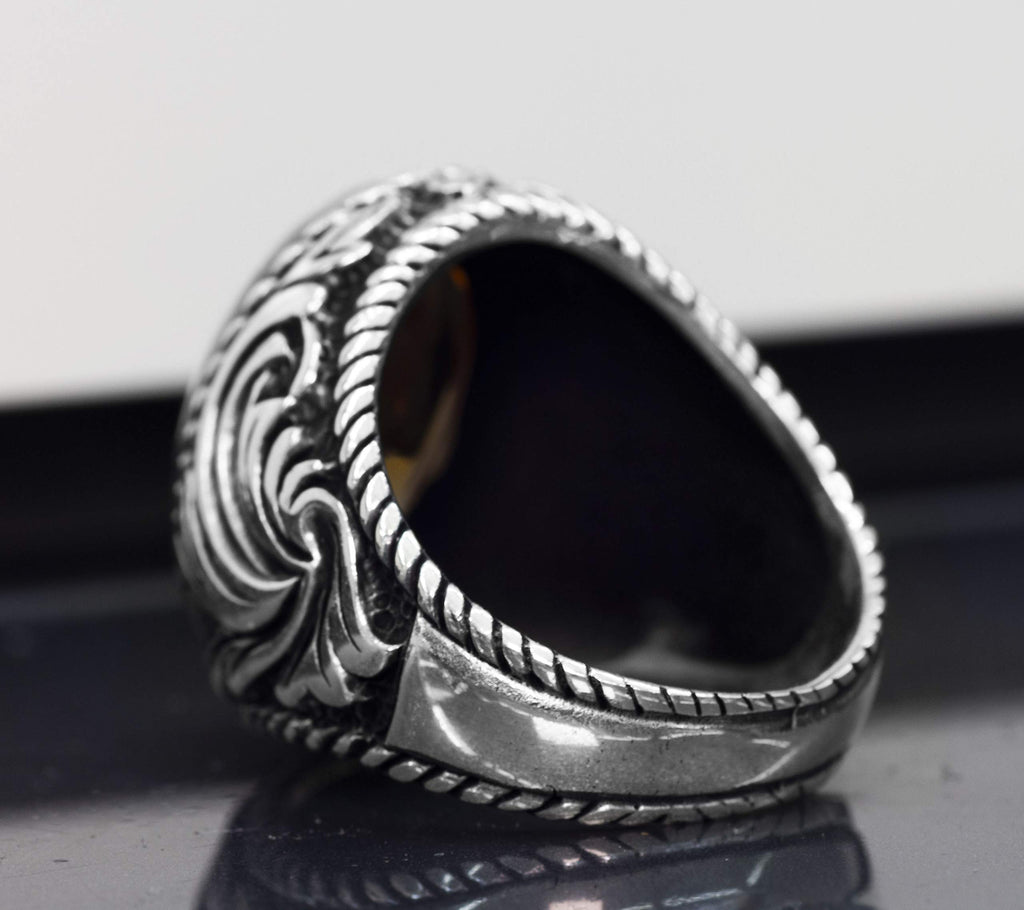 Handcrafted Sultanite Stone Ring, 925 Sterling Silver Men's Ring - Transformative Elegance — 6