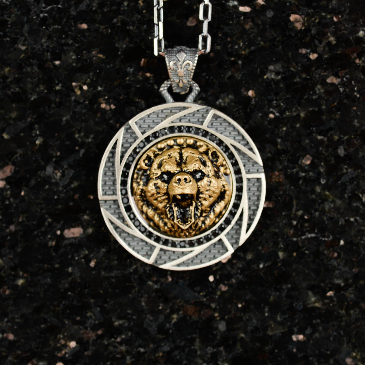925 Sterling Silver Bear Pendant (Model-3) — 2