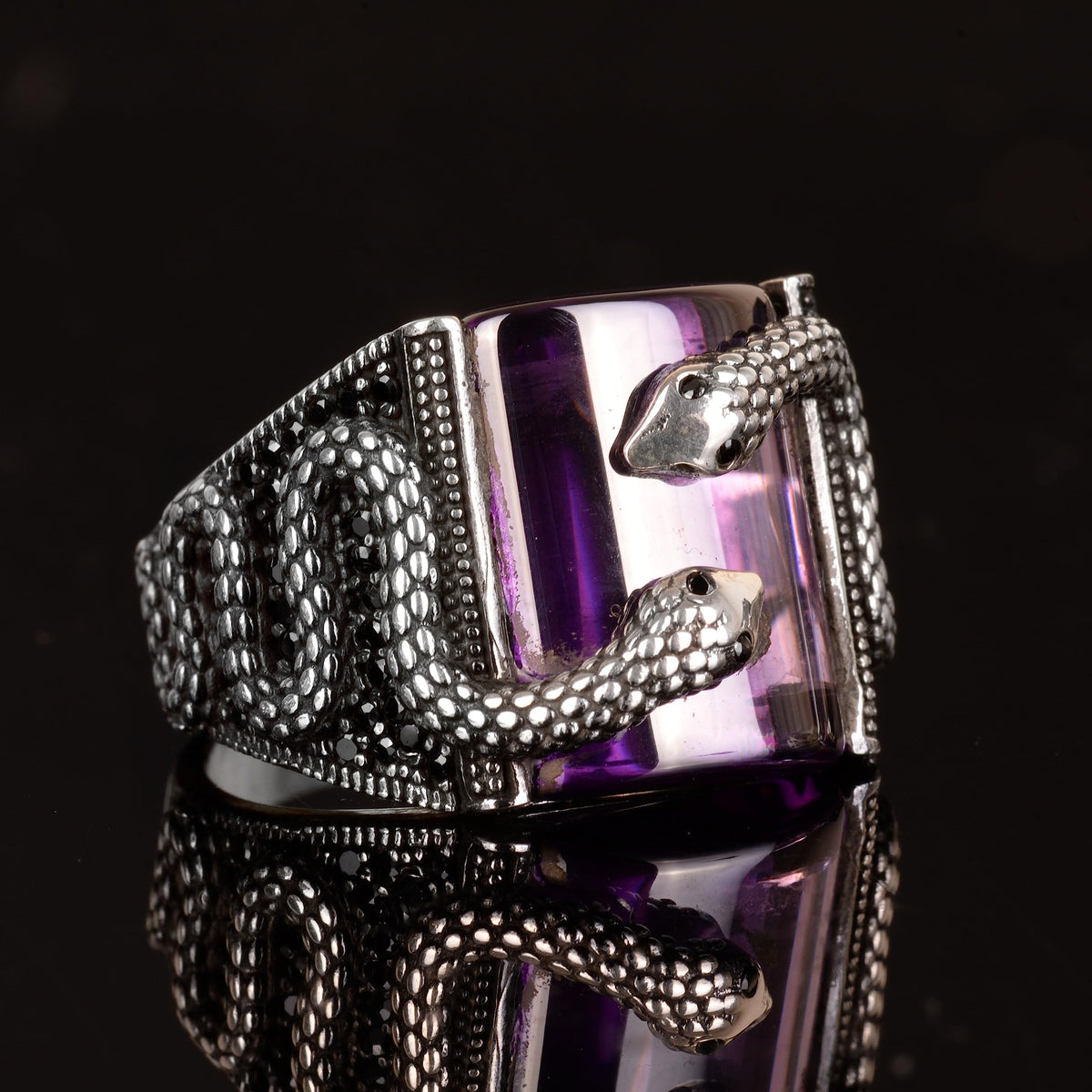 925 Sterling Silver Snake Ring — 4