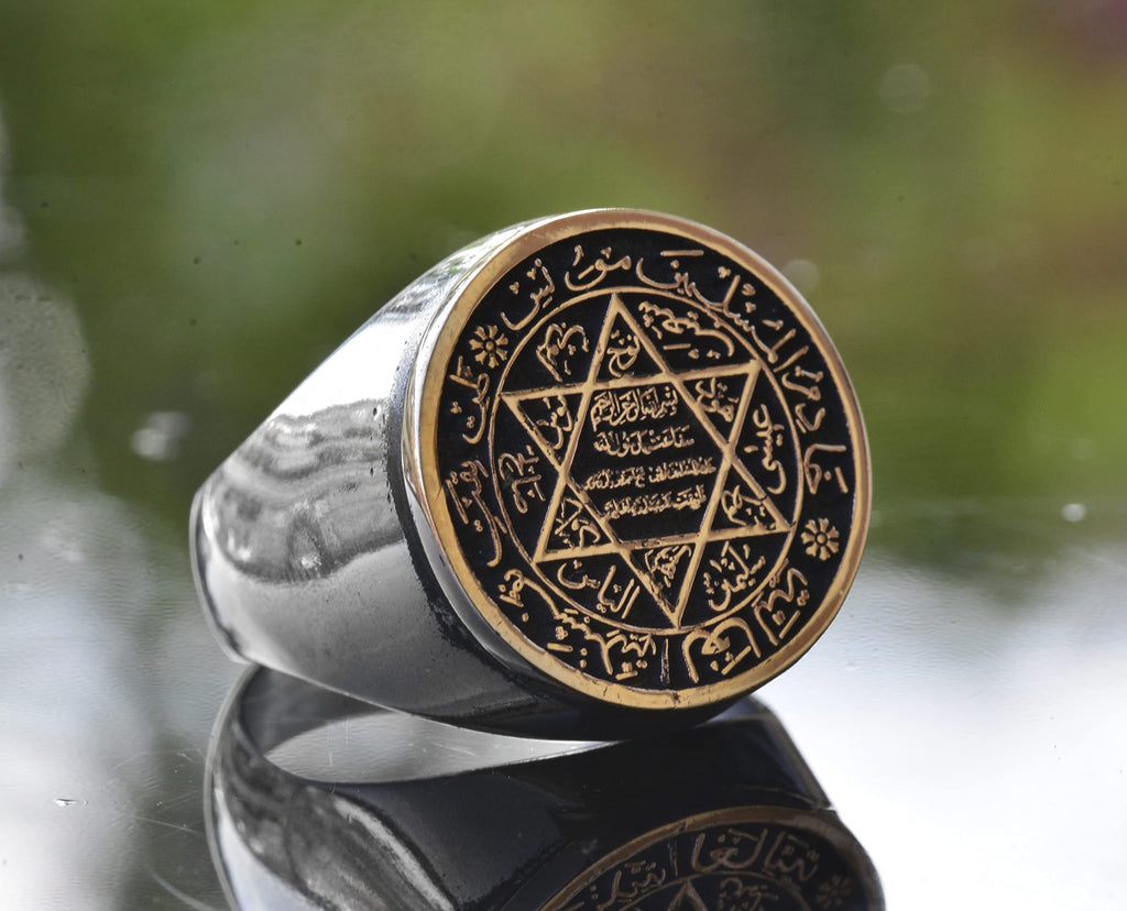 KAMBO Star of David Ring, Silver Ring, King Solomon Seal Ring, Men's Handmade Ring, Statement Ring (Customizable) — 5