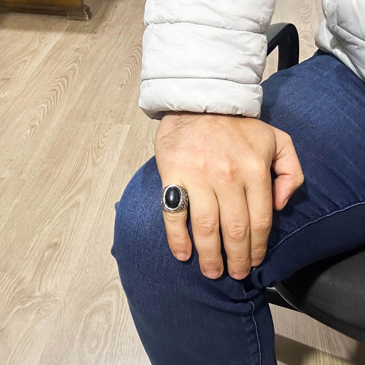 Natural Onyx Stone Ring (Model-4) — 3