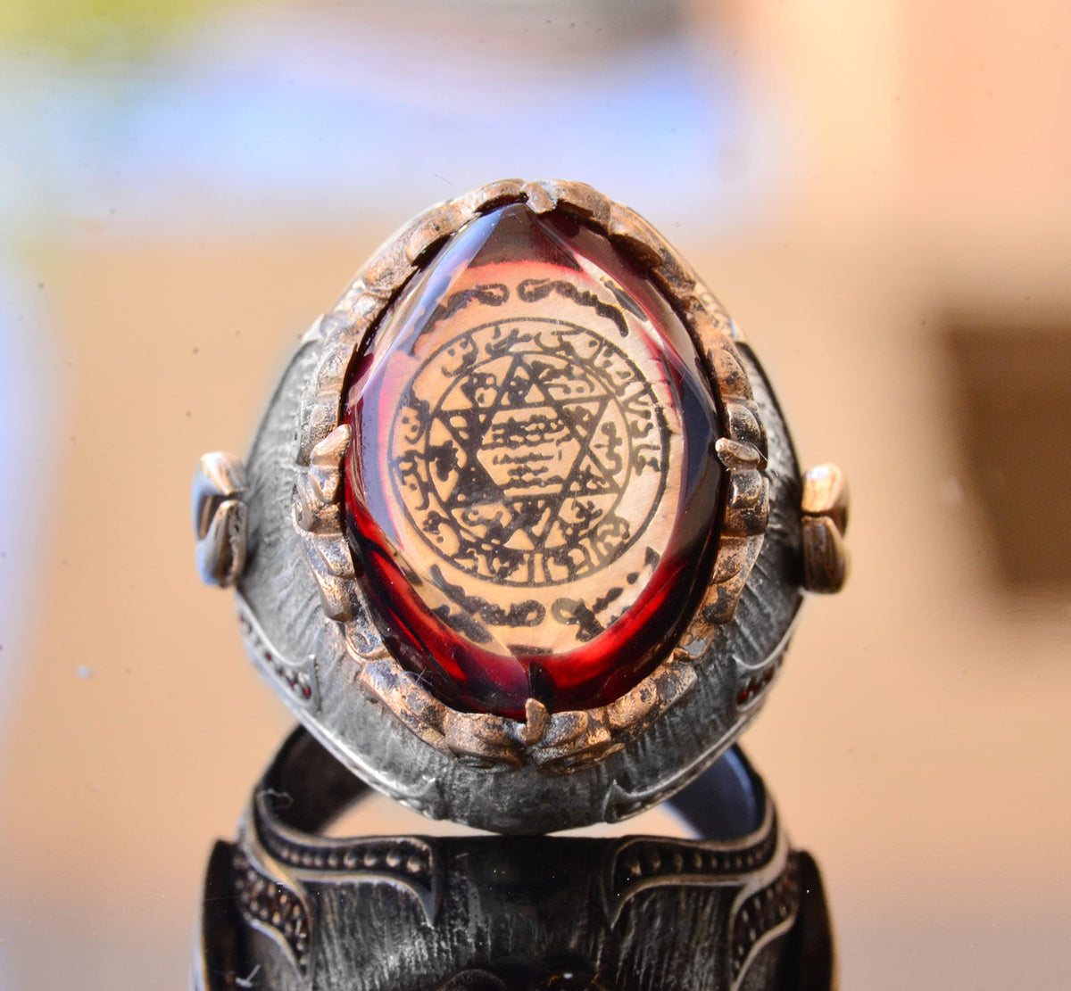 Seal of Solomon Ring, King Solomon Ring, Archangel, Kabbalah, Silver Ring — 2