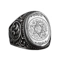 Star of David Ring, 925 Sterling Silver Seal of Solomon Ring, Handmade Men's Silver Ring