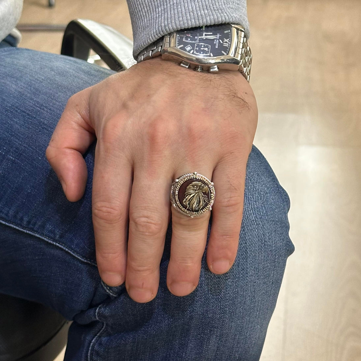 Symbolic Silver Ring — 5
