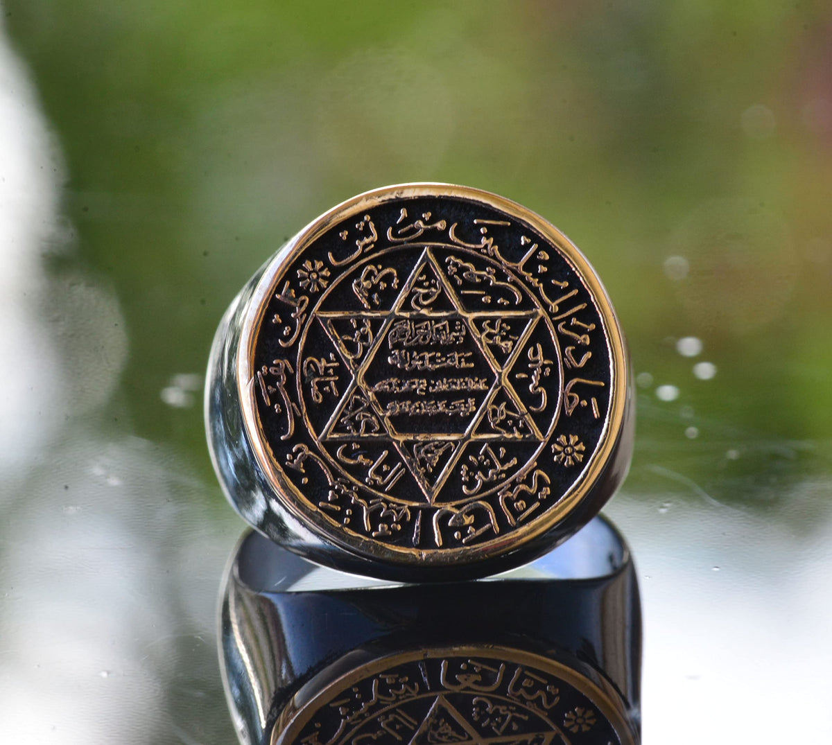 KAMBO Star of David Ring, Silver Ring, King Solomon Seal Ring, Men's Handmade Ring, Statement Ring (Customizable) — 2