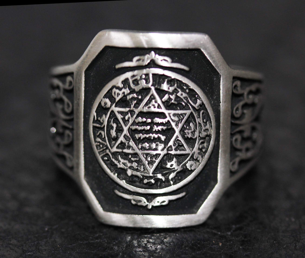KAMBO Men's 925 Sterling Silver Star of David Ring - Seal of Solomon Ring — 3