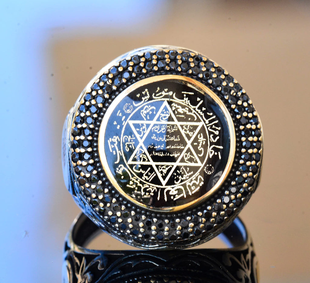 925 Sterling Silver Star of David Ring (Model-3) — 3
