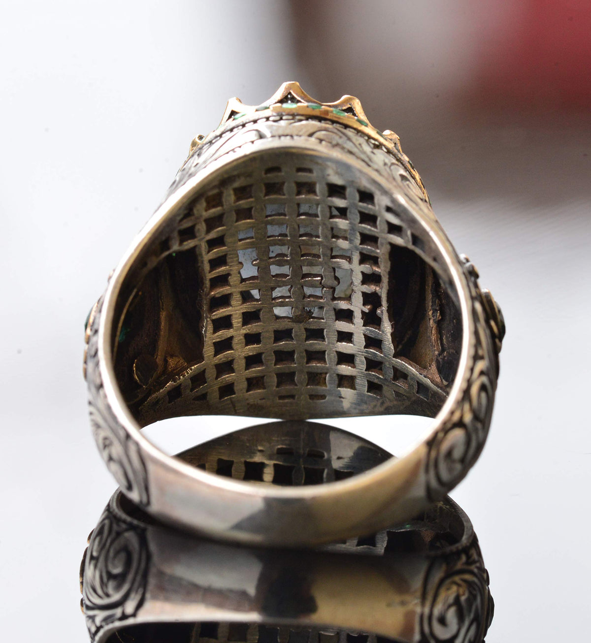 925 Sterling Silver Ring - Natural Sapphire Stone — 8
