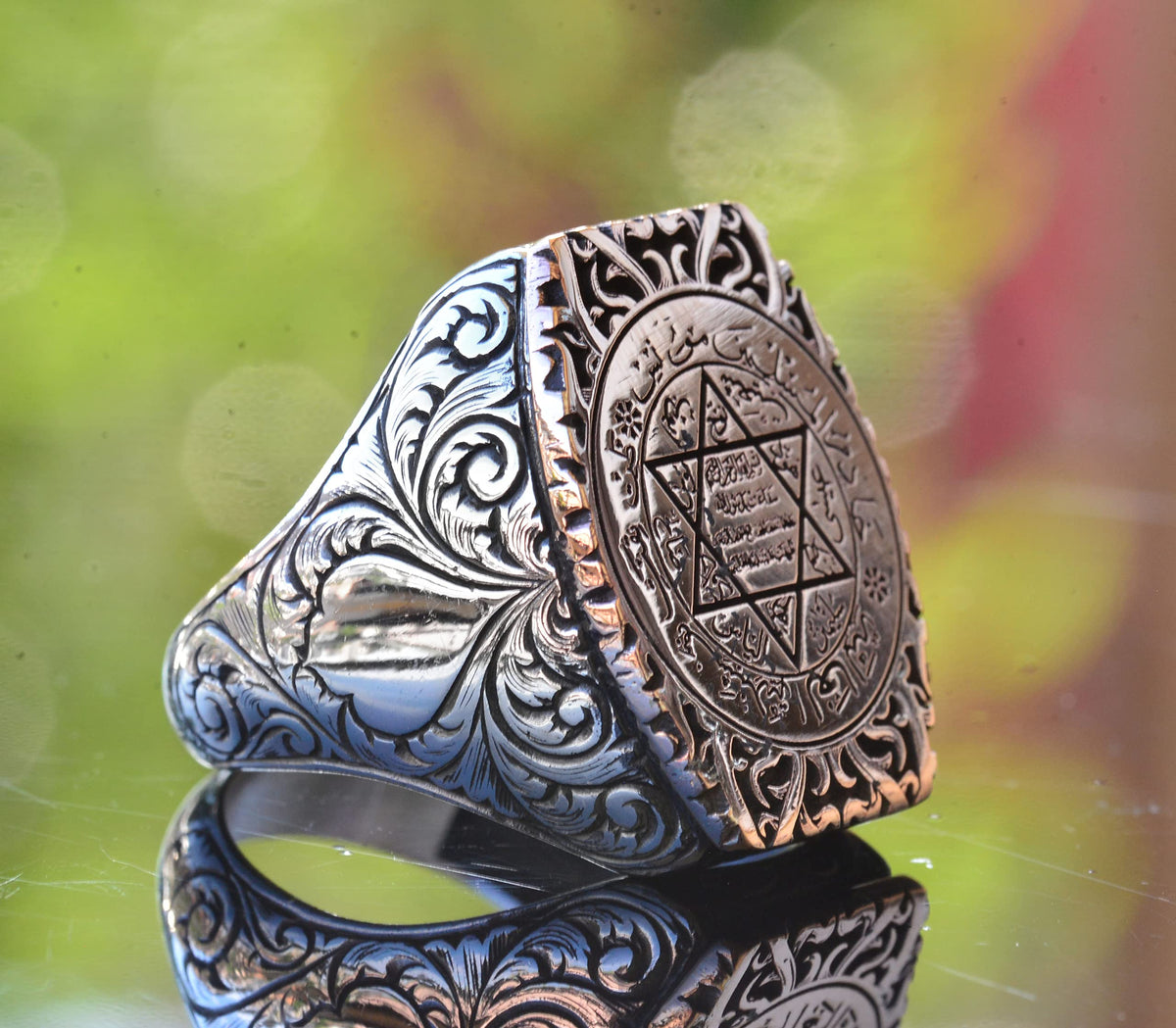 David Star Ring, Kabbalah Ring, 925 Sterling Silver King Solomon Seal Ring — 4