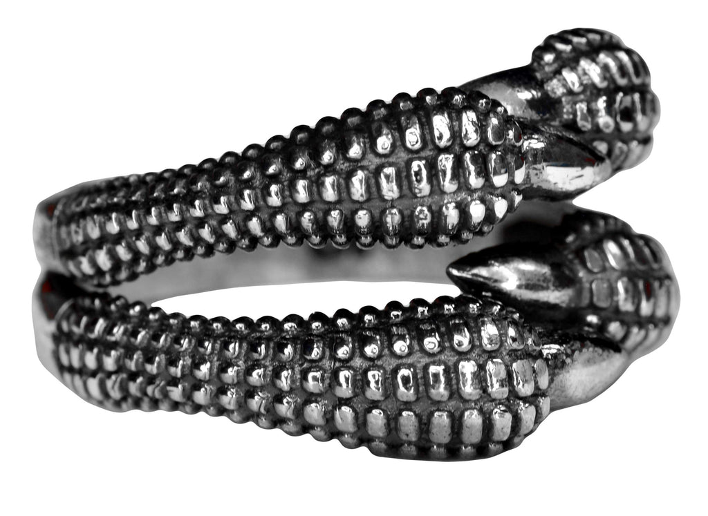 KAMBO Men's 925 Sterling Silver Claw Motif Biker Ring – Statement and Bold Design