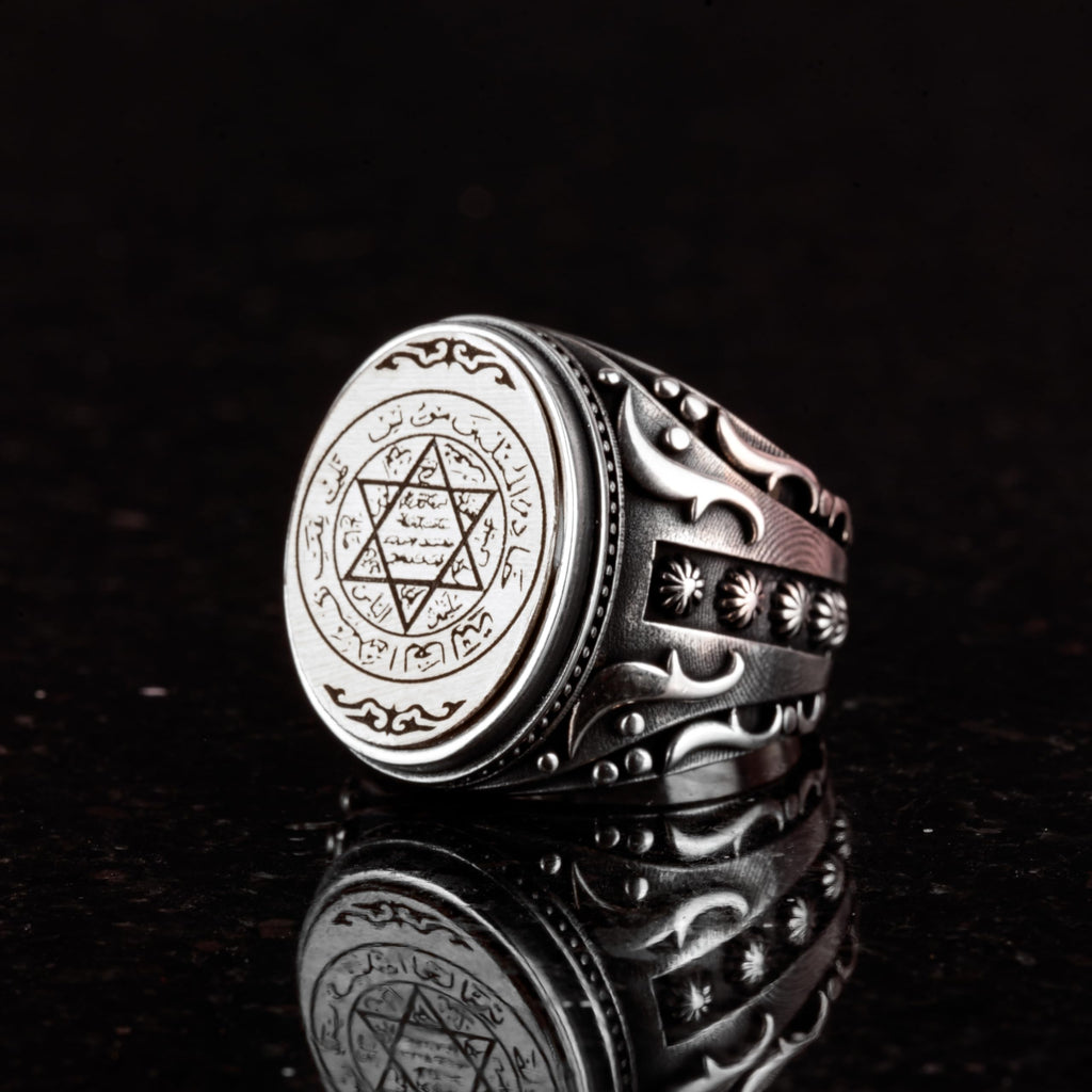 Star of David and Faith Symbol Ring, Star of David Silver Ring, 925 Sterling Sil — 5