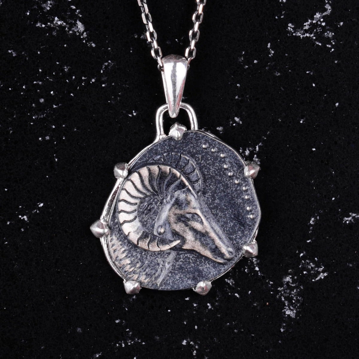 925 Sterling Silver Design Pendant - Handmade Necklace (Aries) — 4