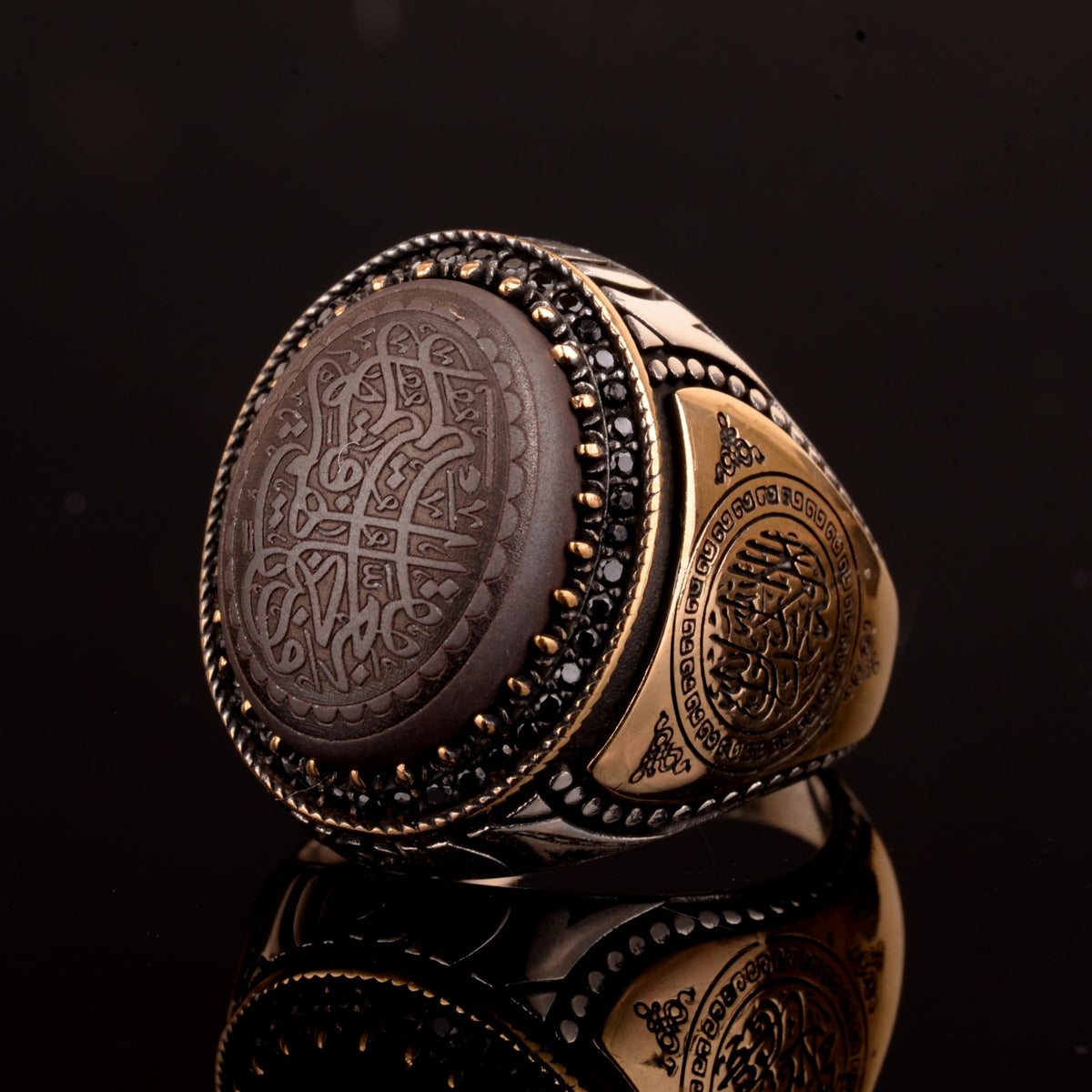 Kambo Men's Ring, Arabic Ring, 925 Sterling Silver Ring, Muslim Ring — 5