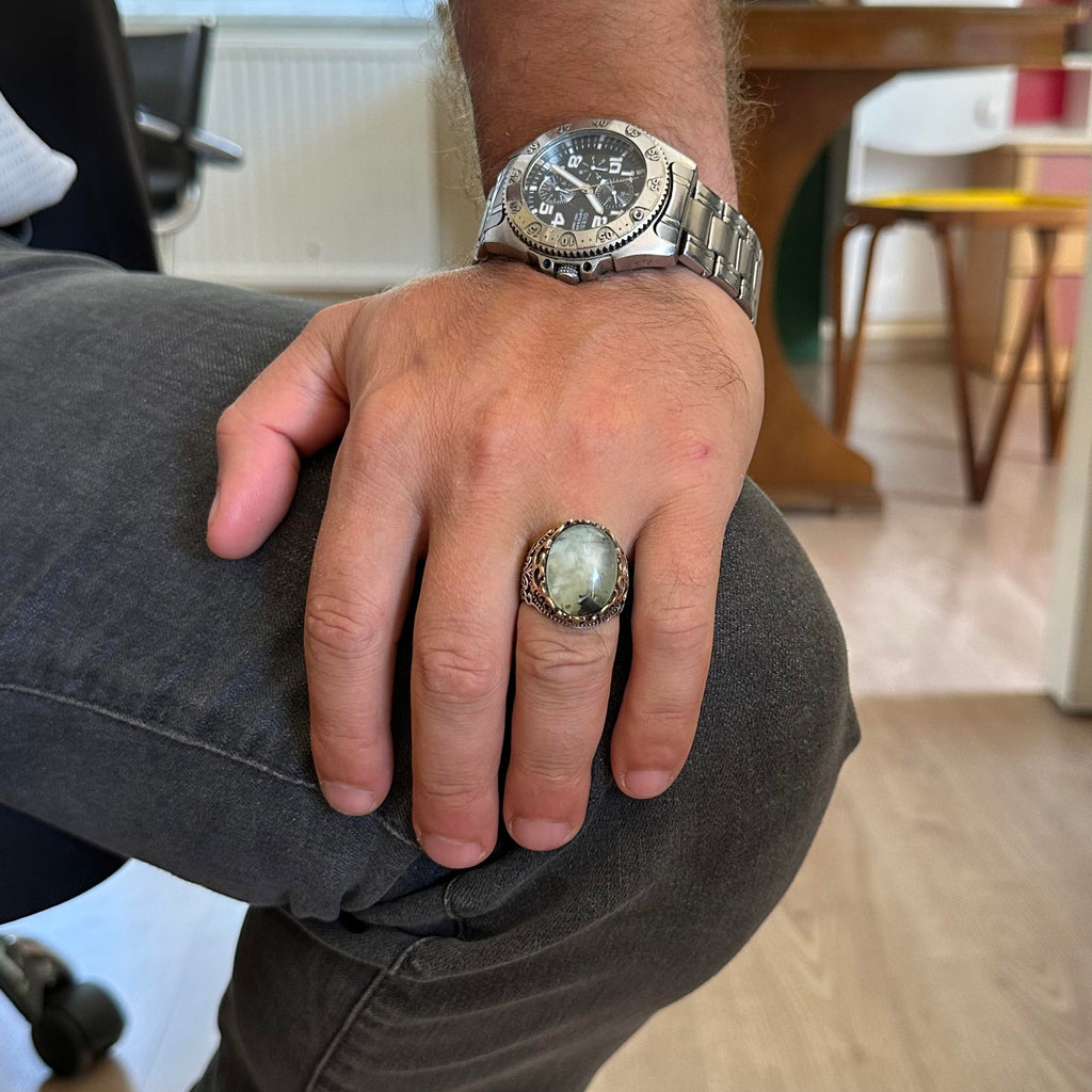 Natural Stone Handmade Ring - 925 Sterling Silver Ring (Model-3) — 3