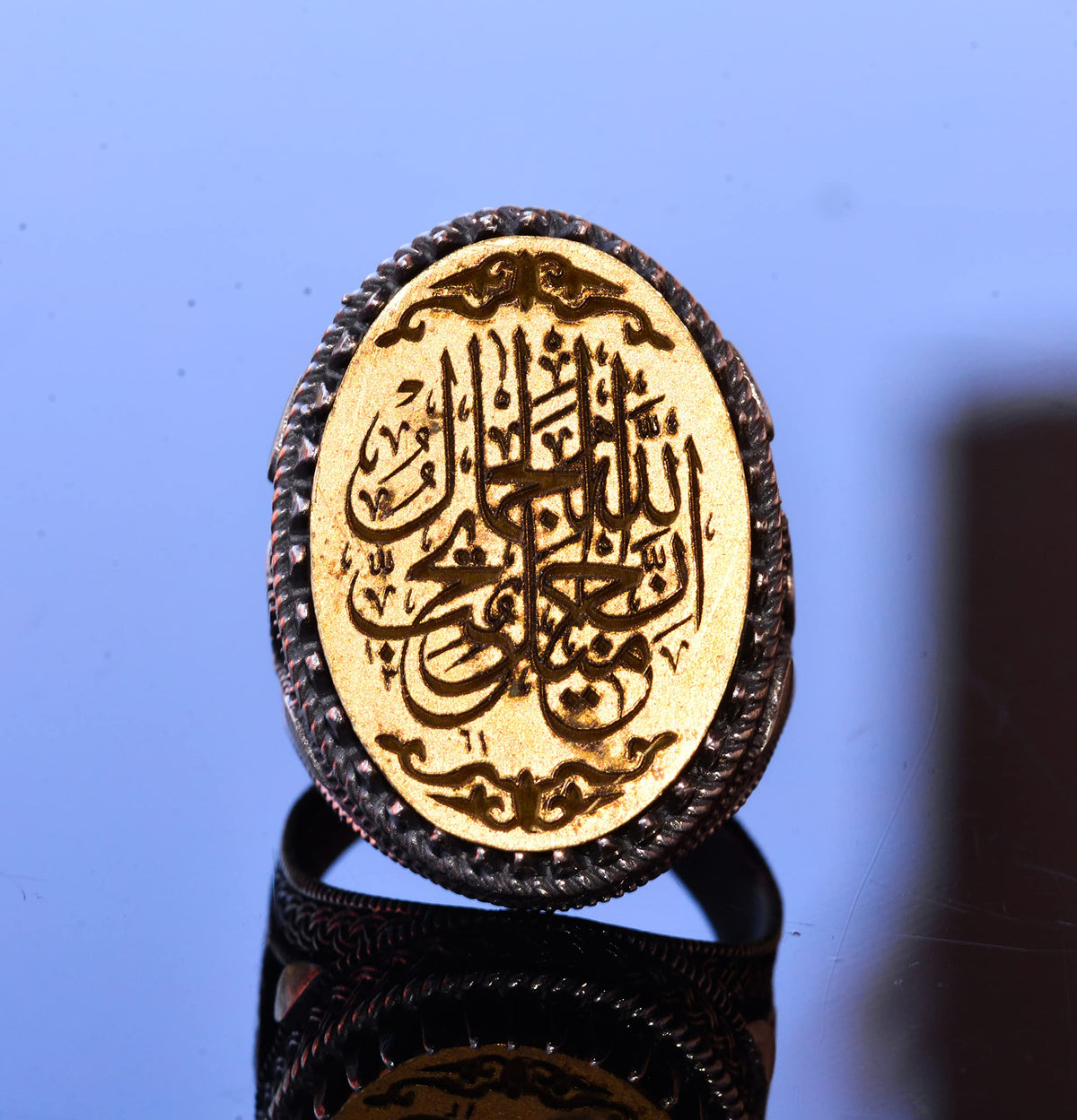 92.5 Carat Silver Ottoman Seal Ring - Islamic Men's Ring — 5