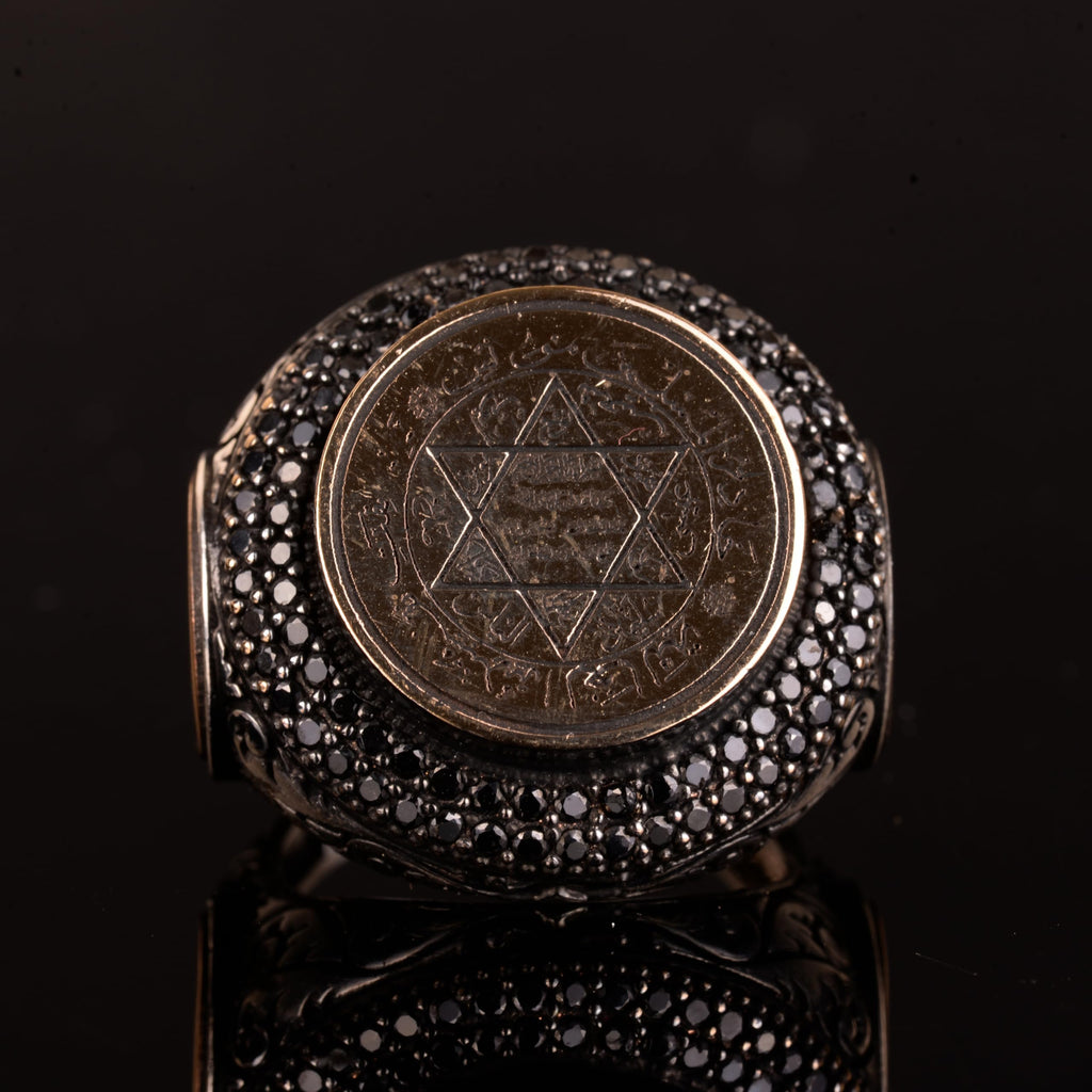 925 Sterling Silver Men's Ring, David Star Motif — 4