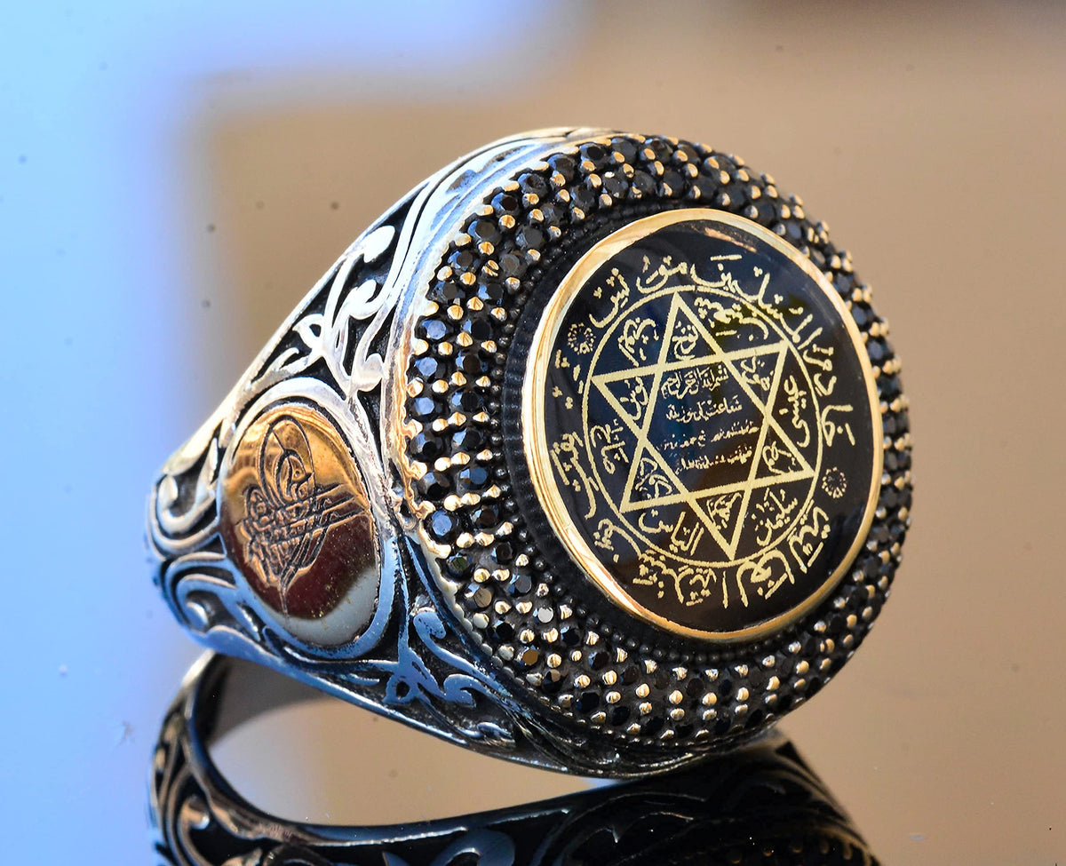 925 Sterling Silver Star of David Ring (Model-3) — 2