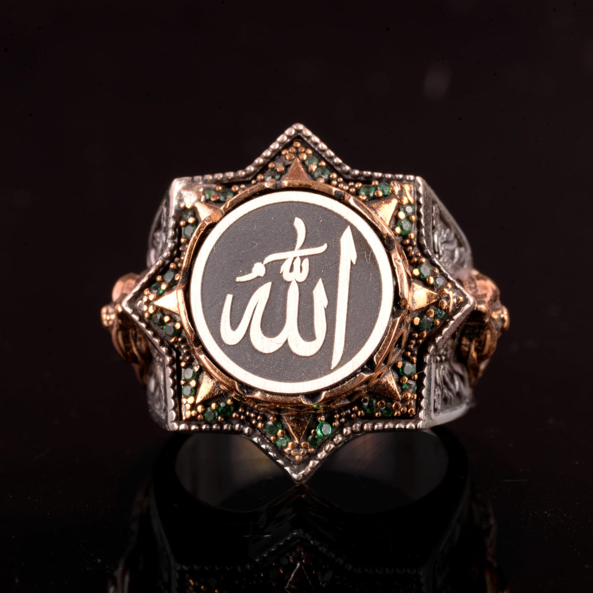 Allah Inscribed Islamic 925 Sterling Silver Ring — 5
