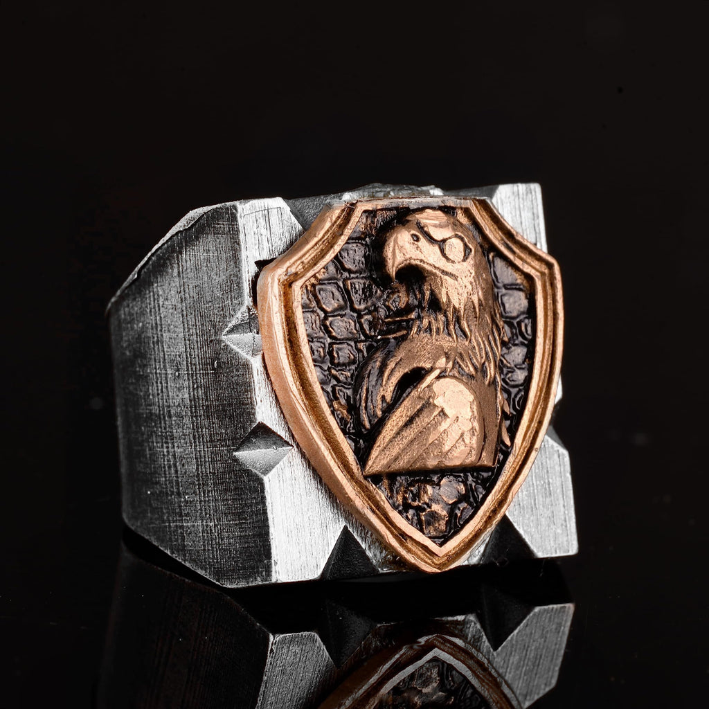 Eagle Ring - Vintage Handmade 925 Sterling Silver Men's Ring — 6