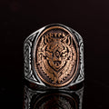 KAMBO 925K Sterling Silver Wolf Ring - Men's Ring with Striking Wolf Head Design for Bold Style and Symbolic Power