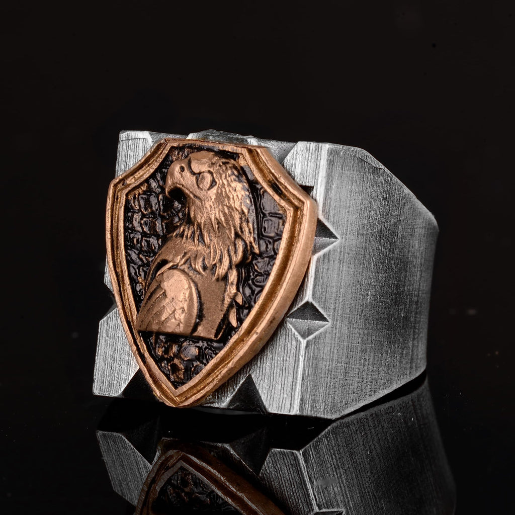 Eagle Ring - Vintage Handmade 925 Sterling Silver Men's Ring — 5