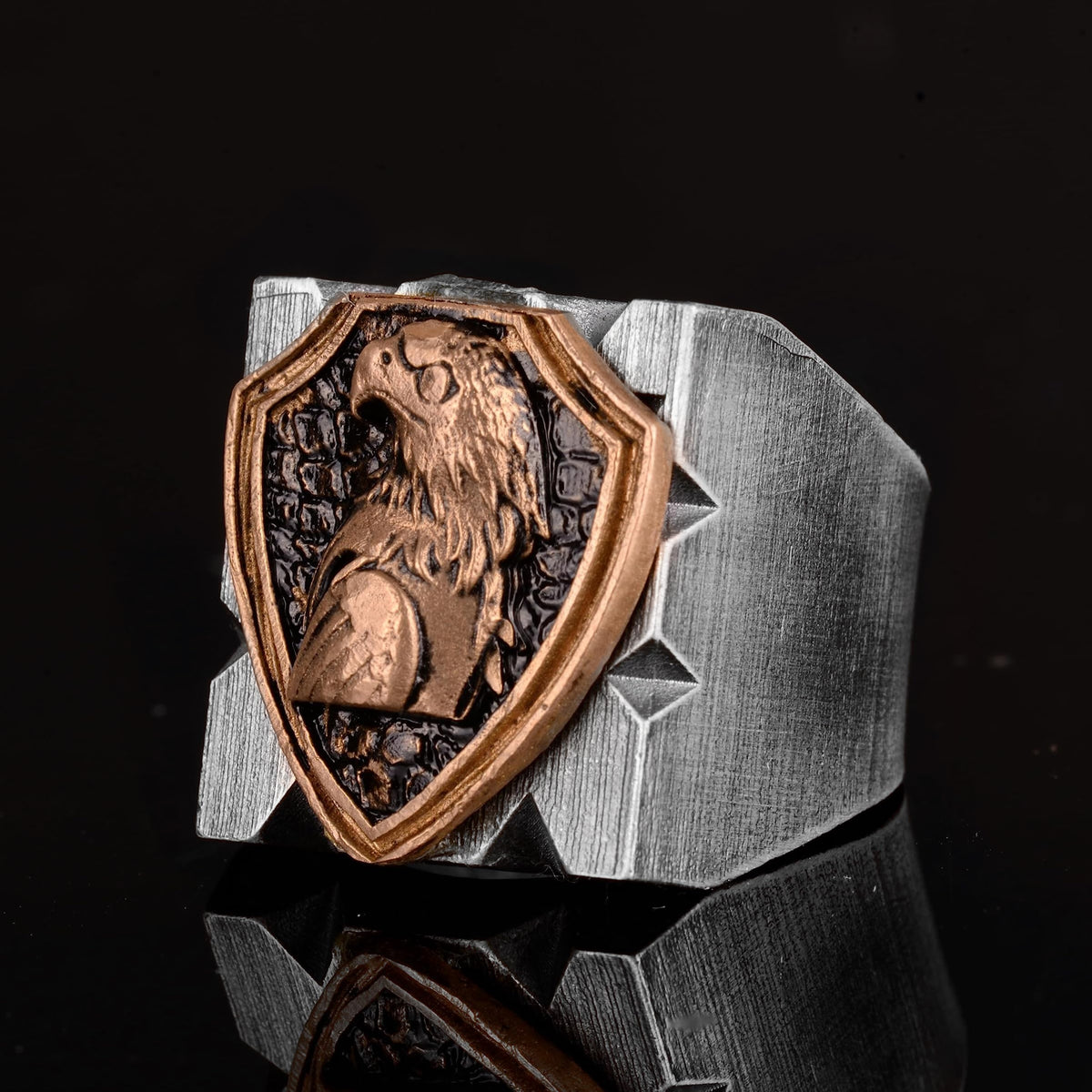 Eagle Ring - Vintage Handmade 925 Sterling Silver Men's Ring — 5