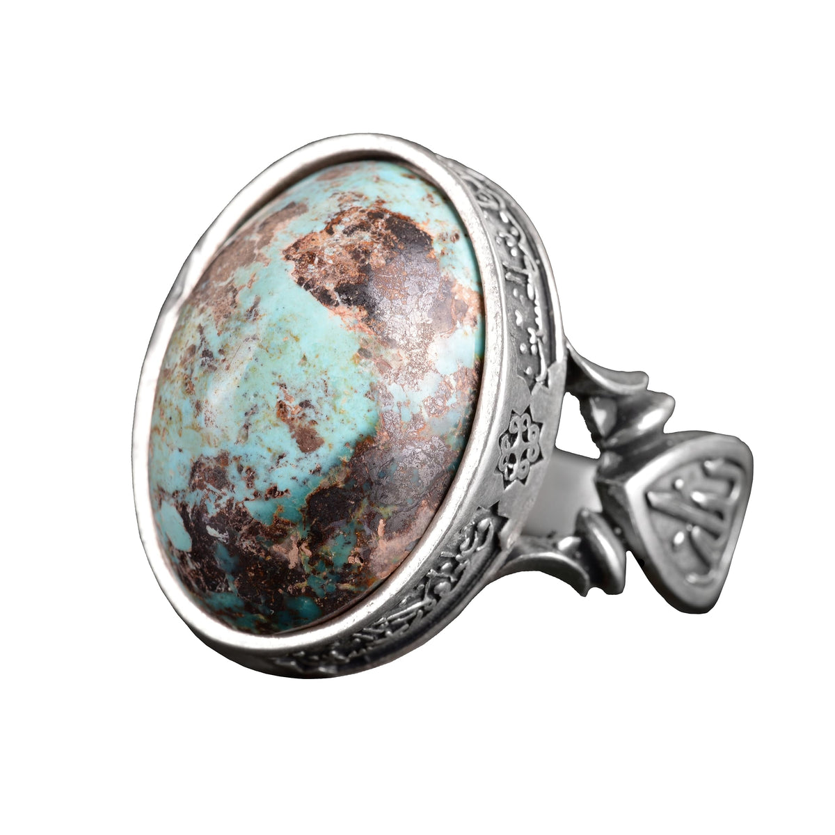 Handcrafted Natural Arizona Turquoise Stone Ring - 925 Sterling Silver (Model-3)