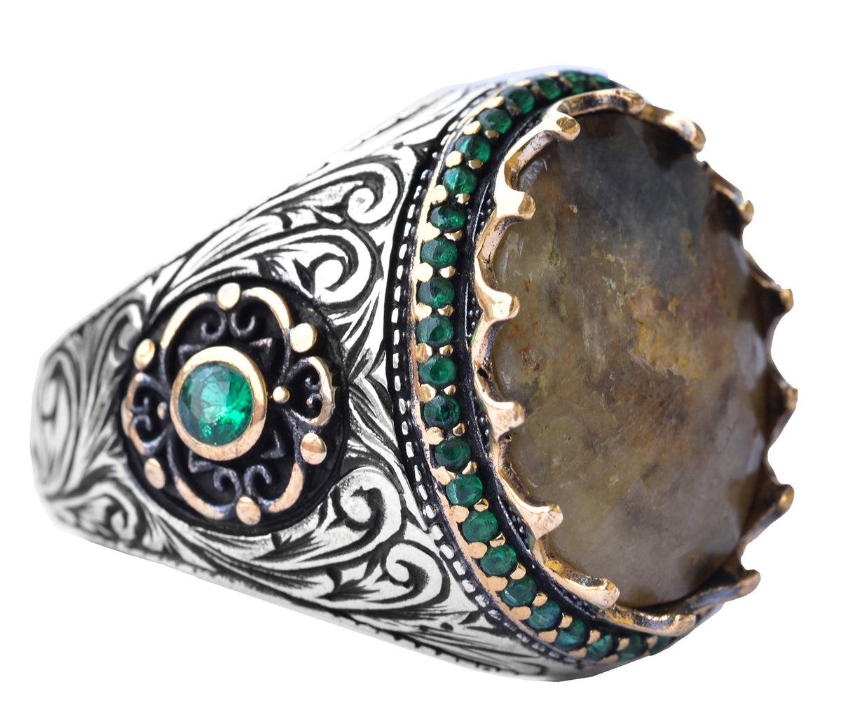 925 Sterling Silver Ring - Natural 7 Carat Sapphire Stone