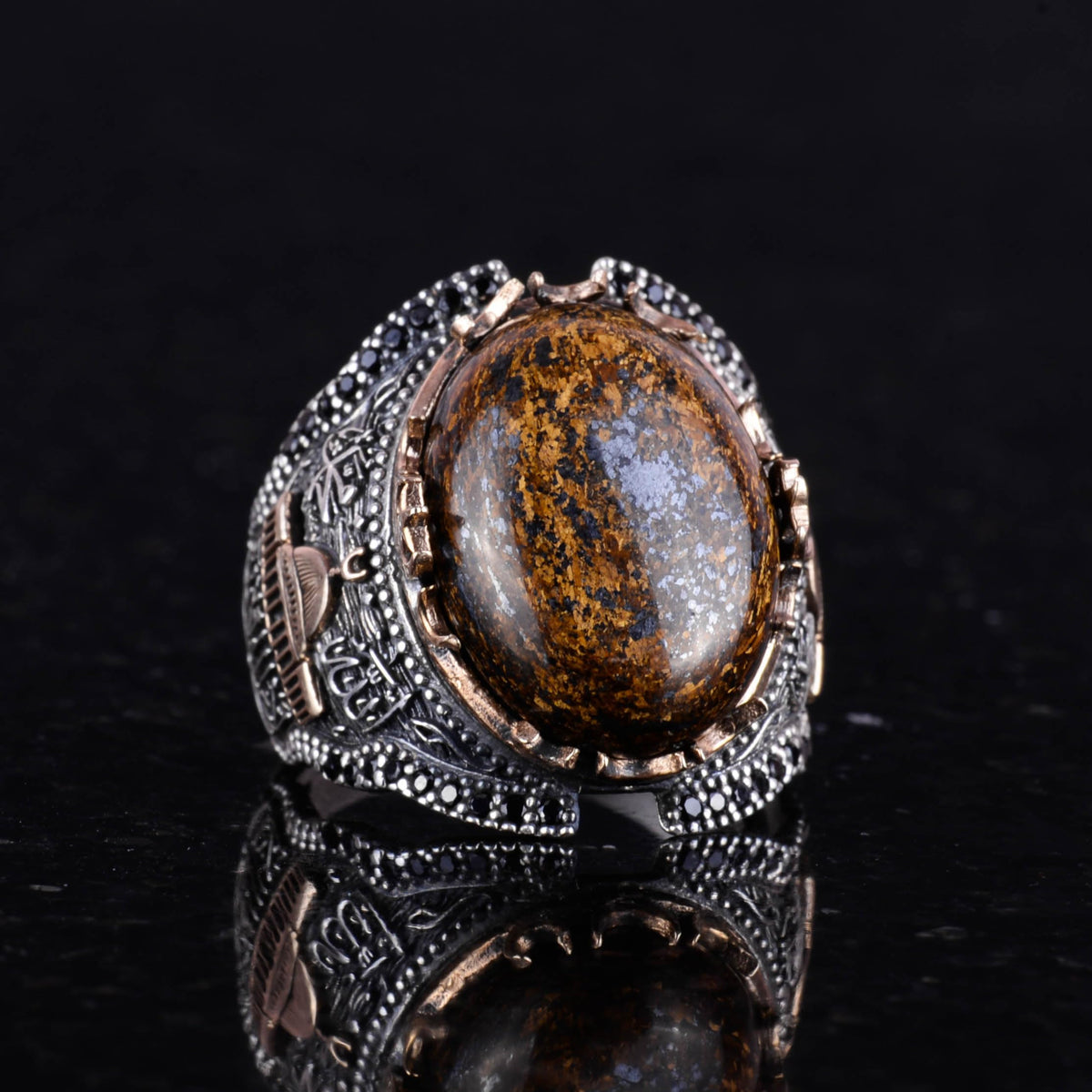 Natural Bronzite Stone Ring (Model-2) — 4