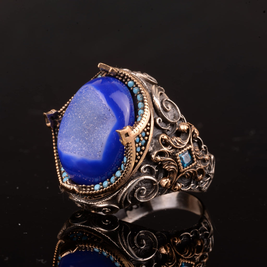 Natural Druzy Crystal Quartz Gemstone Ring (Model-2) — 6