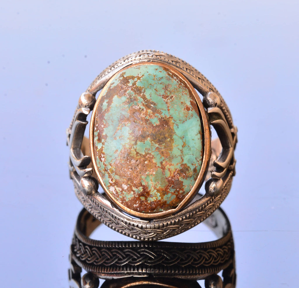 Natural Arizona Turquoise Stone Ring (Model-14) — 5