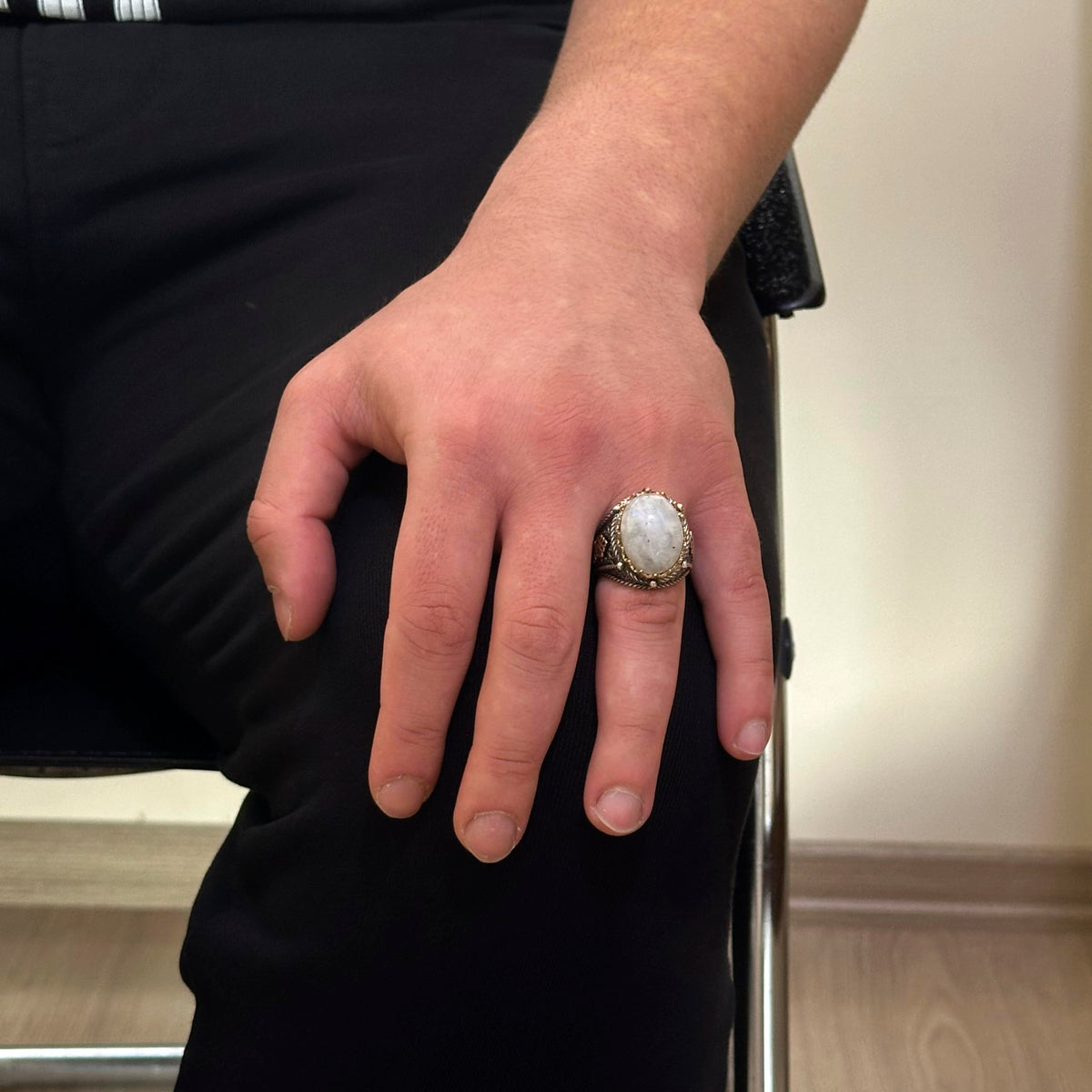 Natural Moonstone Gemstone Ring — 3