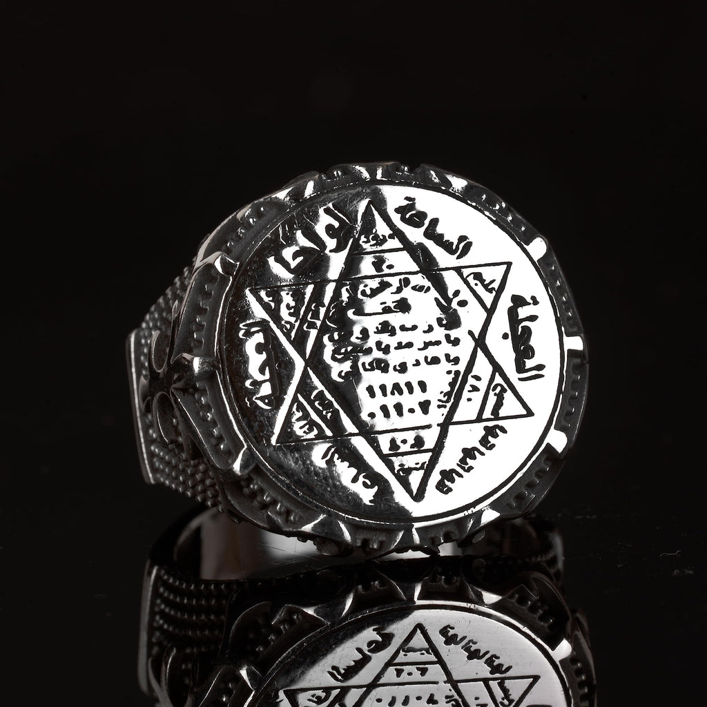 925 Sterling Silver Men's Ring - Star of David (Model-4) — 6