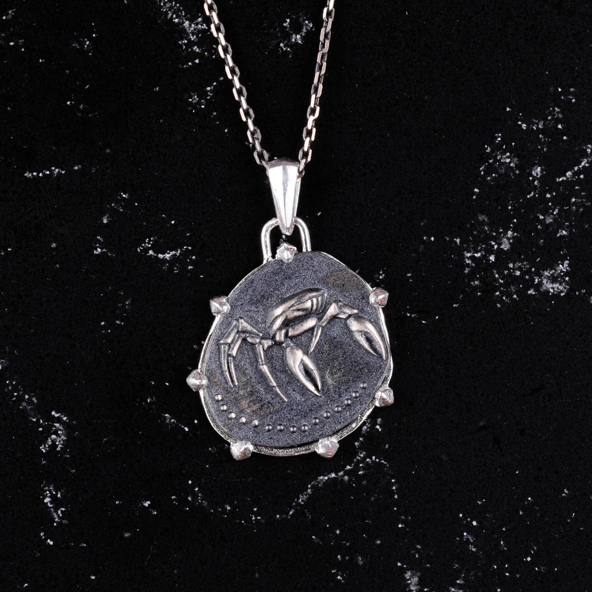 925 Sterling Silver Design Pendant - Horoscope Necklace - Handmade Necklace (Cancer) — 4