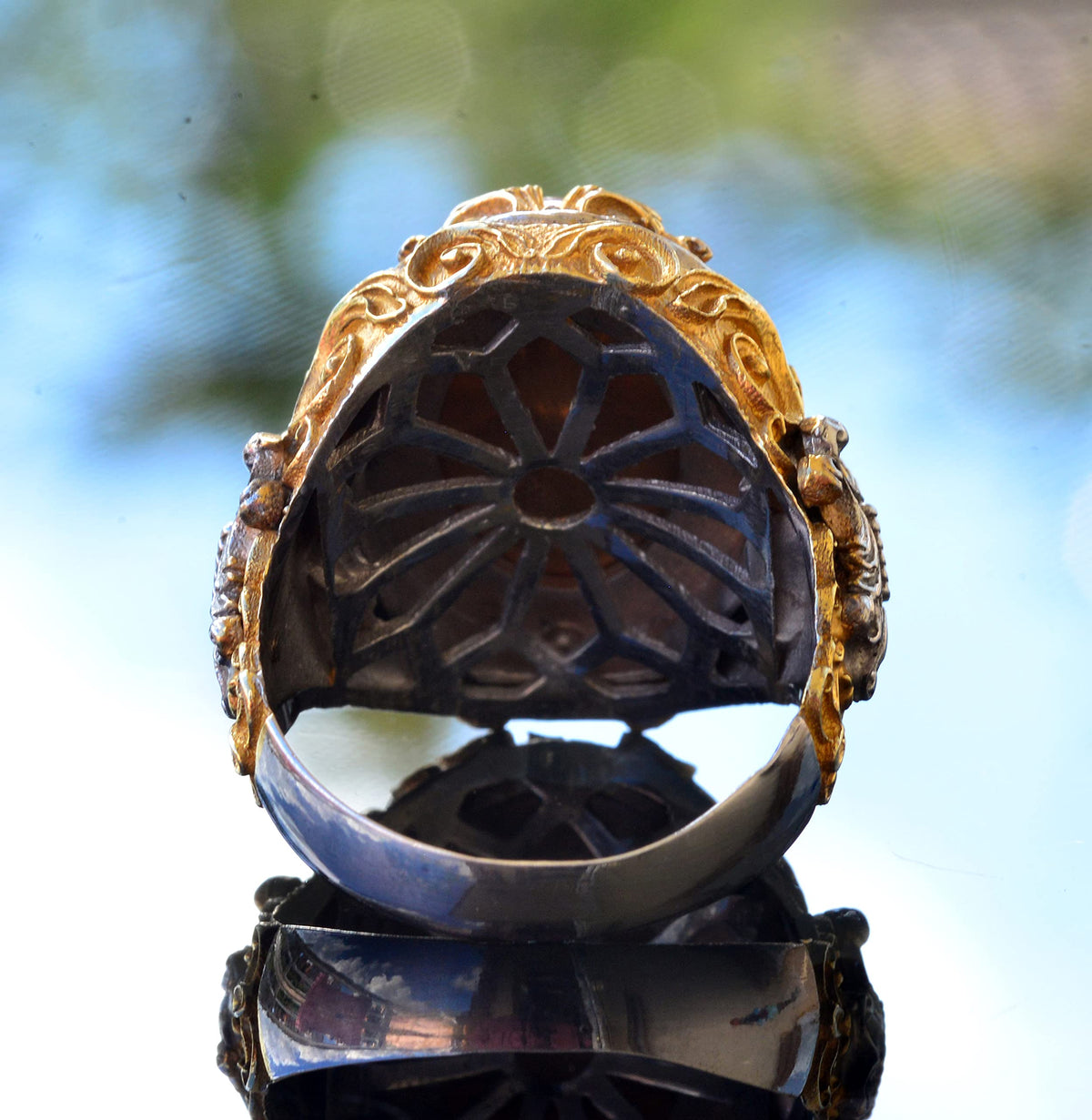 Natural Red Bloodstone Ring — 8