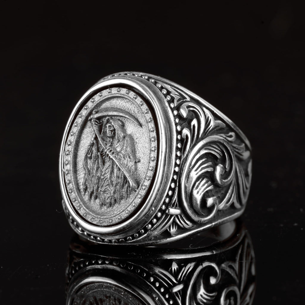 Azrael Ring, 925 Sterling Silver Men's Ring — 4