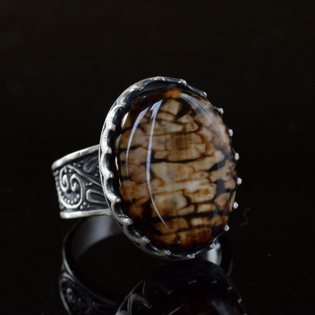Natural Jasper Stone Ring — 5