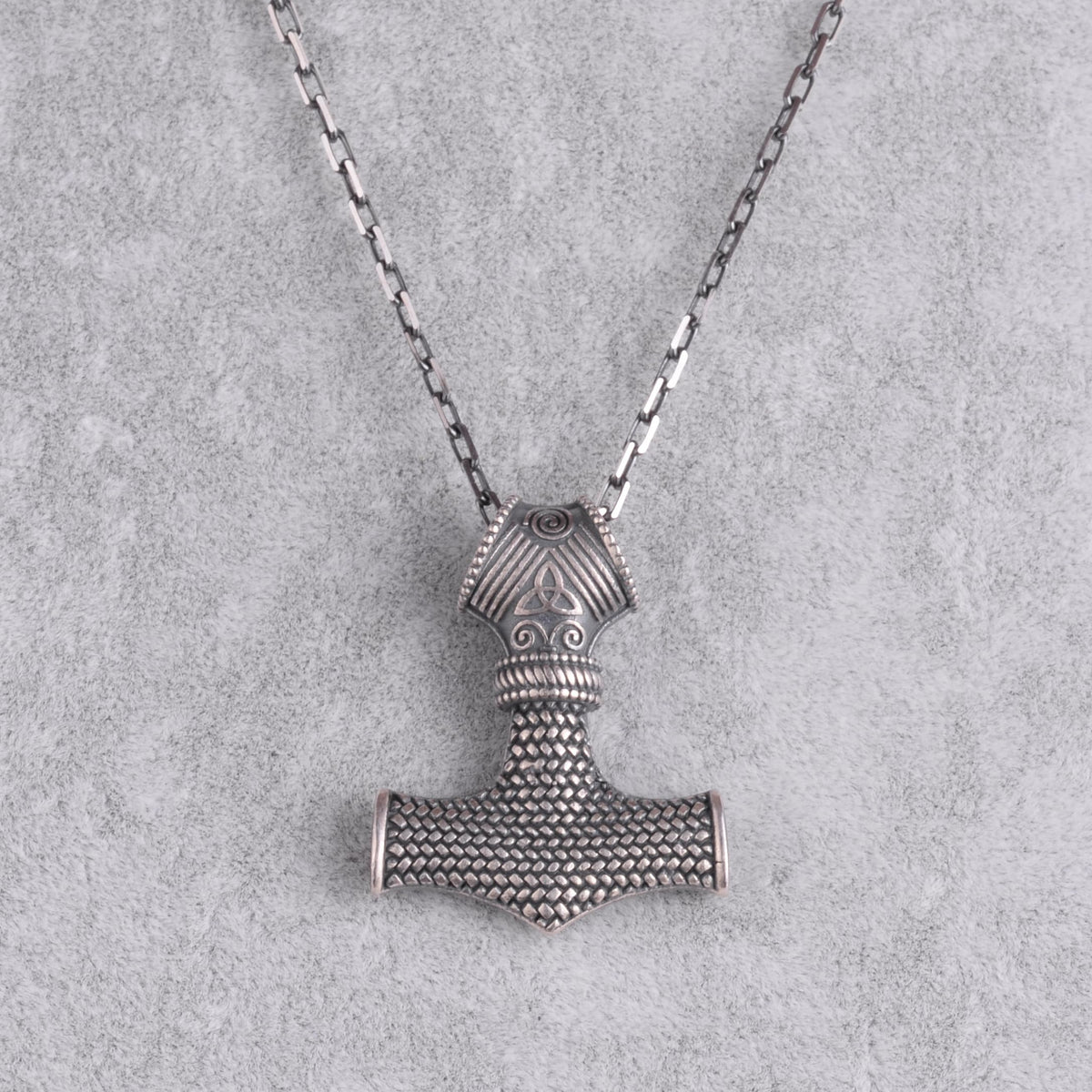 KAMBO Viking Thor's Hammer Chain Necklace - 925 Sterling Silver Mjölnir Necklace - Handmade Scandinavian Jewelry with Power and Protection — 4