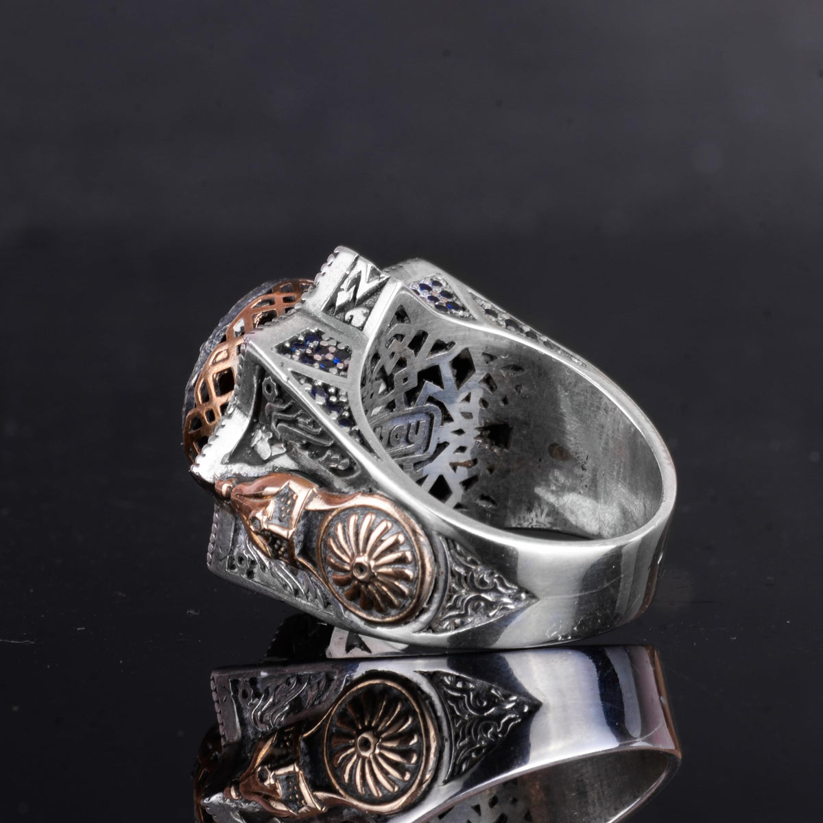 KAMBO 925 Sterling Silver Men's Ring – Spiritual Zircon and Star Symbol Design (Style - 1) — 6