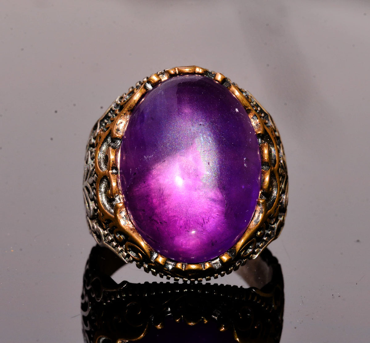 Natural Amethyst Gemstone Ring — 2